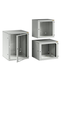 Improved design of 19" wall-mounting cabinets